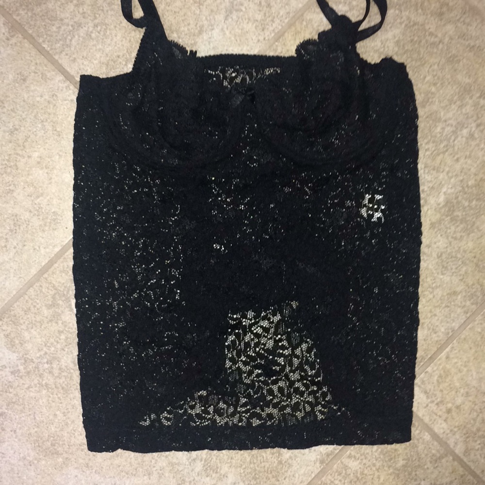 Black lace top
